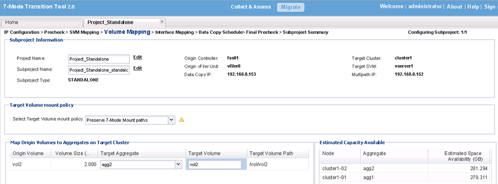 Screen shot of 7-Mode Transition Tool 2.0