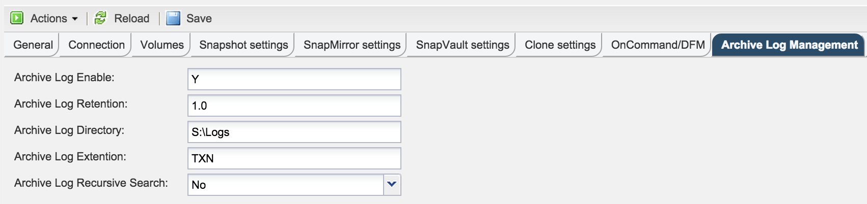 Archive Log Management