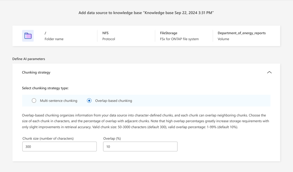 GenAI - chunking strategy - add data source.png