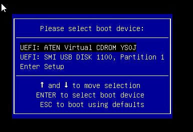 ATEN Virtual CDROM YSOJ shown, but still not bootable