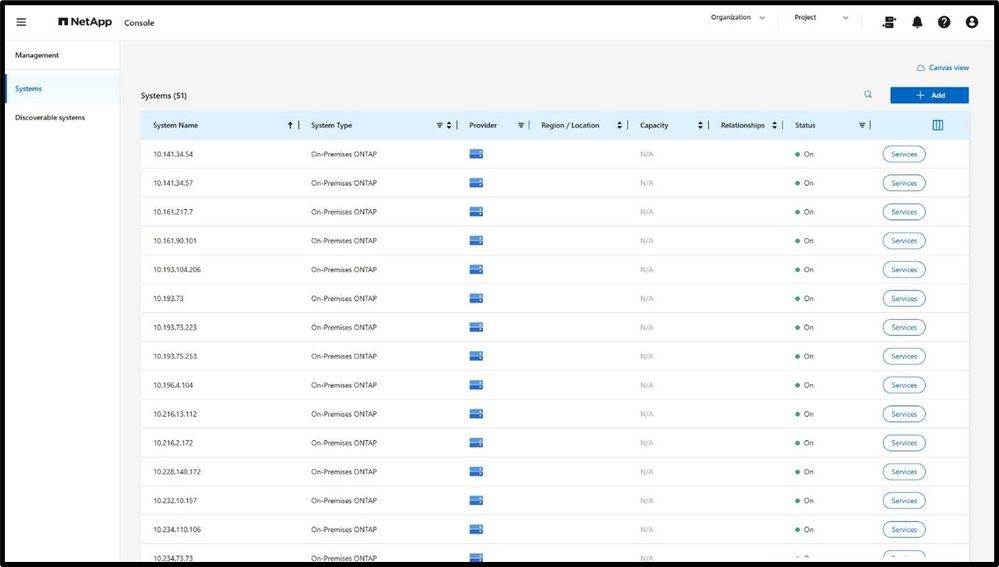 NetApp Console storage management