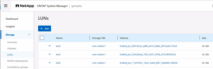 iSCSI LUNs in NetApp System Manager