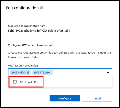 Configure subscriptions for desired marketplace accounts