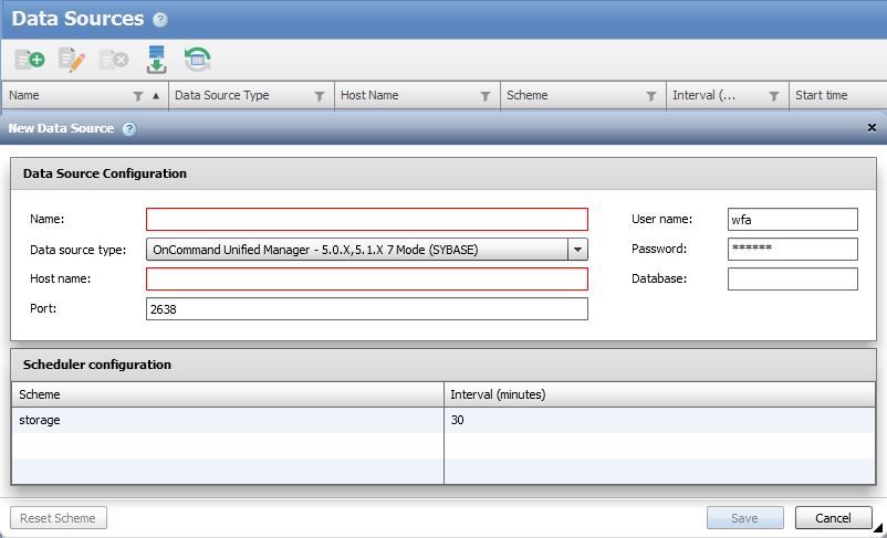 Default Data Source Time interva