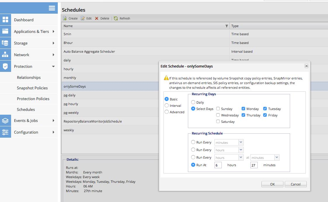 Solved: is there a way to create a sophisticated snapshot policy 