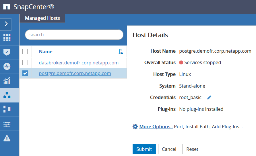 postgreSQL snapcenter customer plugin installation NetApp Community